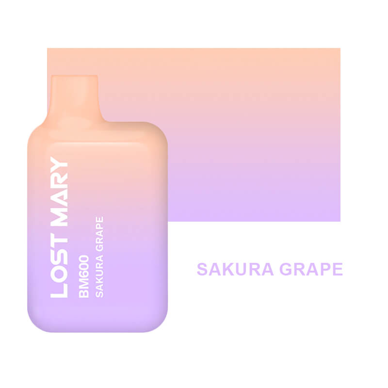 Sakura Grape Lost Mary Disposable Lost Mary BM600 Sakura Grape Prefilled  Vape Pods 20mg  2PK Elf Bar